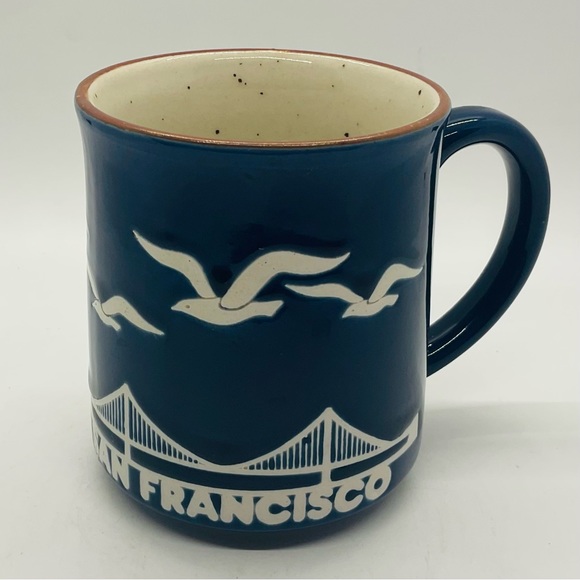 Vintage ‘82 San Francisco Seagulls Golden Gate Bridge Ceramic Pottery Coffee Mug - Picture 9 of 10
